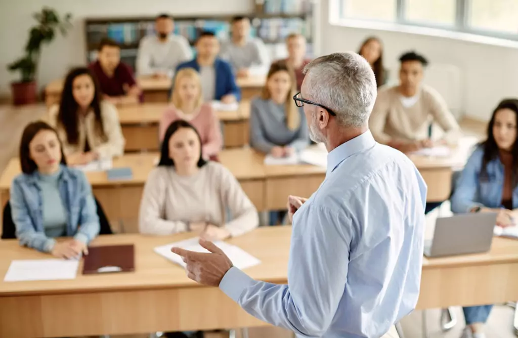 Professor Teaching University Class