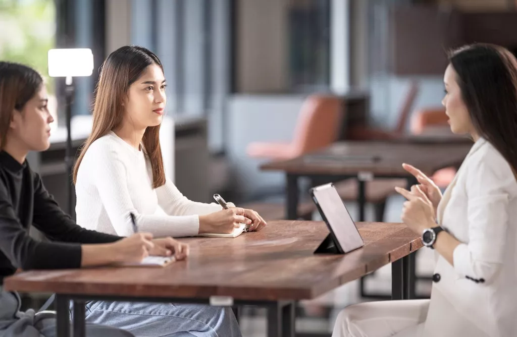 Students Attending a Counselling or Interview Session