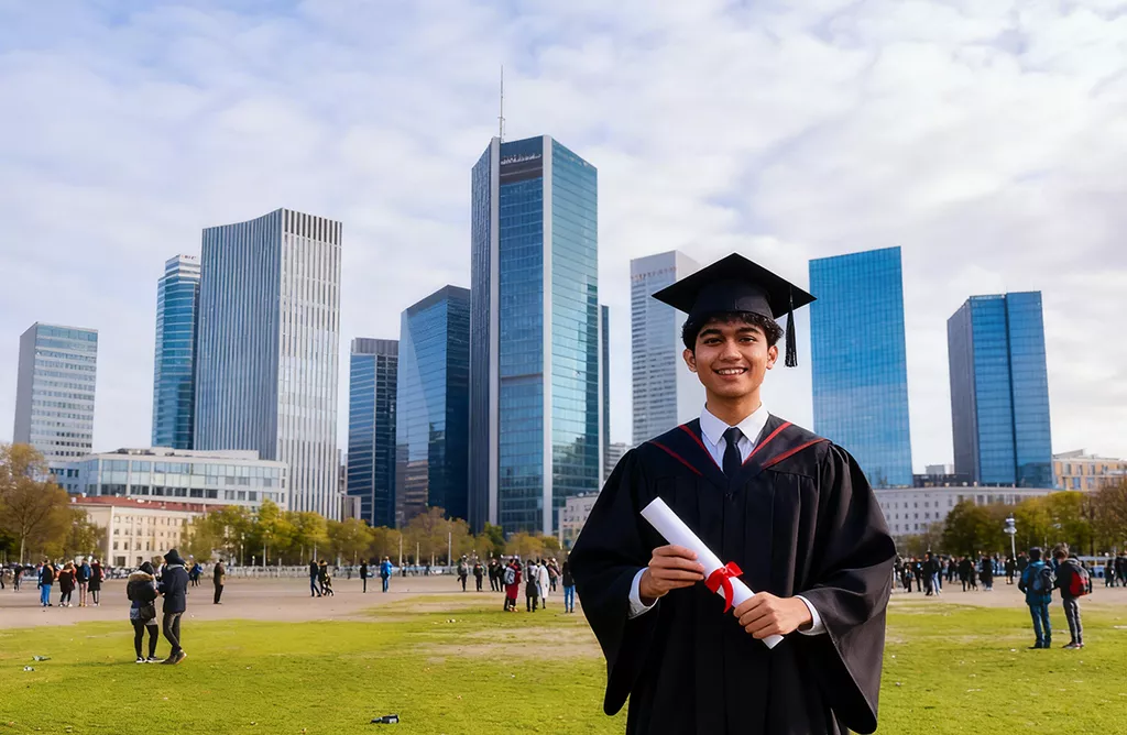 Graduate Student with Diploma in a German City