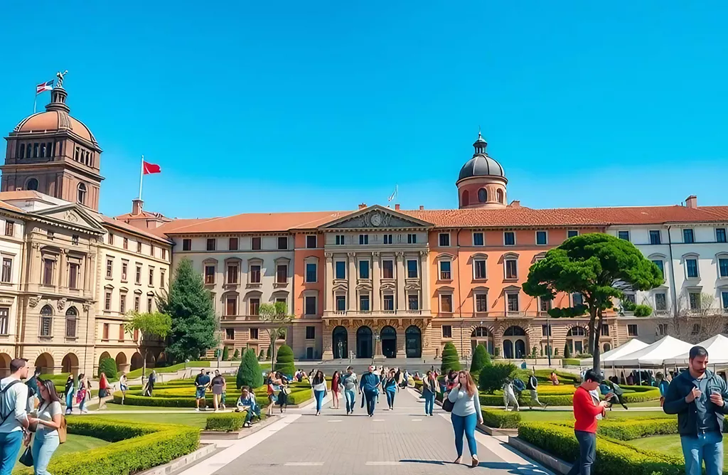 European University Campus with Classic Architecture