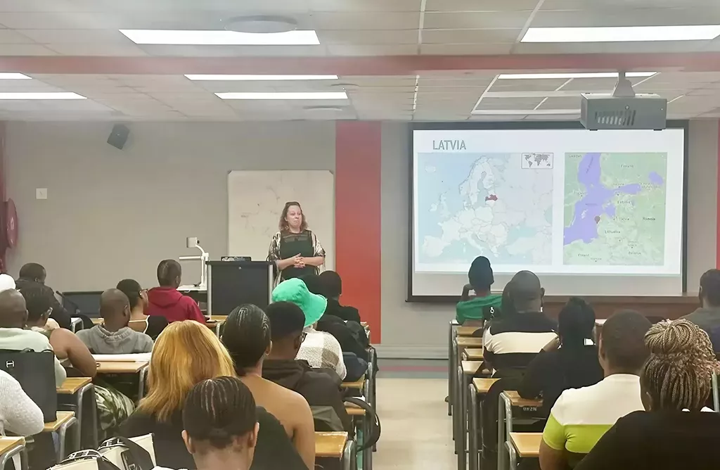 Study Abroad Students Attending Academic Session in Latvia