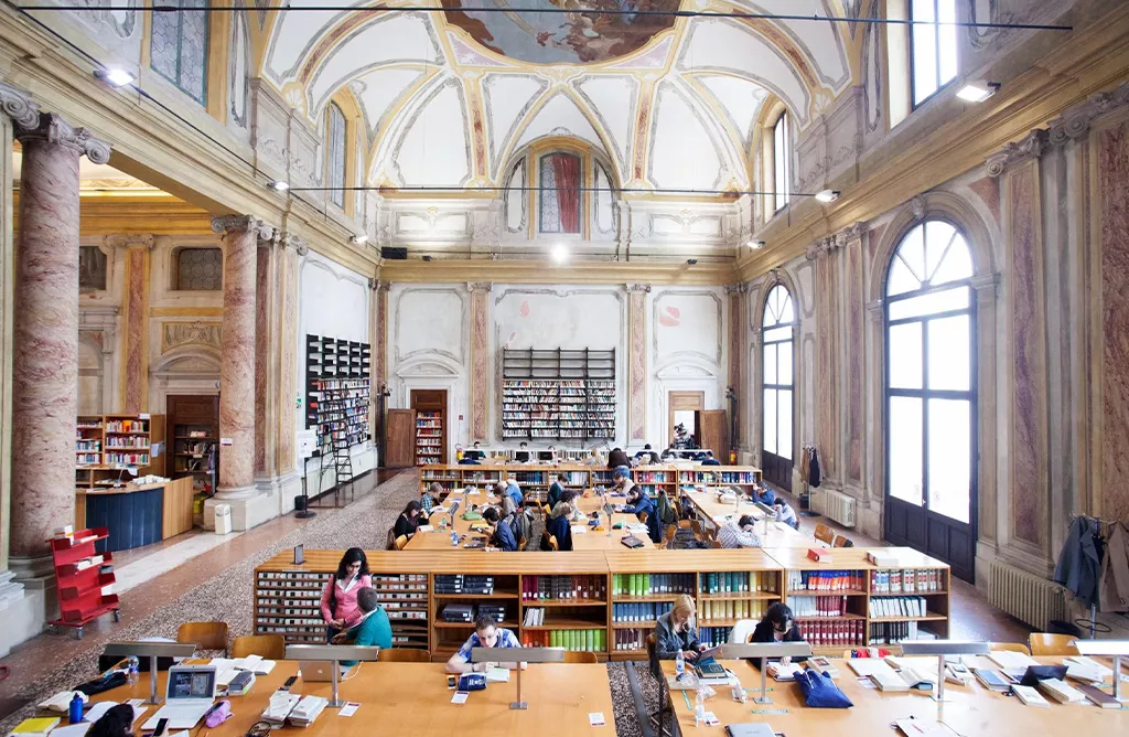 International students learning at a prestigious Italian university