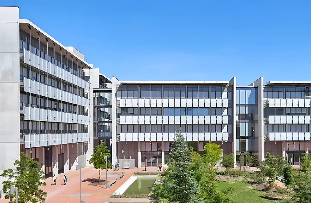 Modern university campus for students planning to study in France