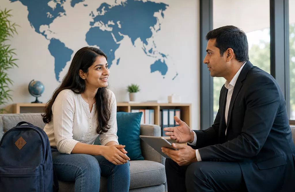 Student Meeting An Overseas Education Consultant In Pune For Guidance