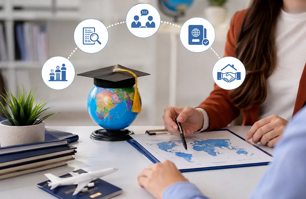 Education Consultant Guiding Students Through Study Abroad Planning