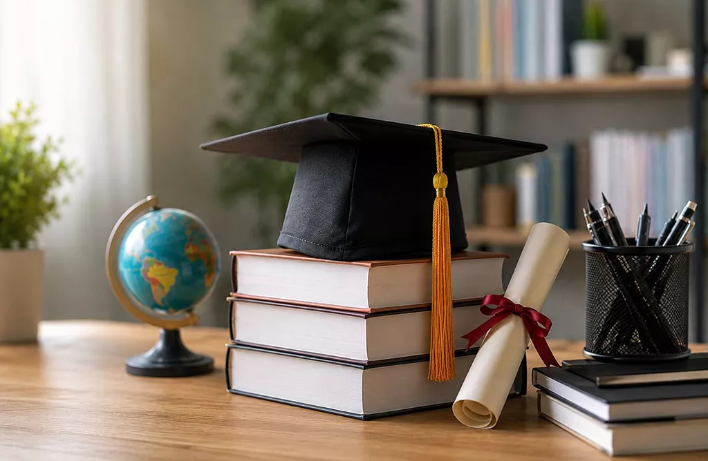Higher education and international study concept
