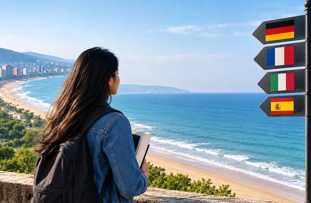 Student Exploring European Study Destinations for Higher Education From Vizag
